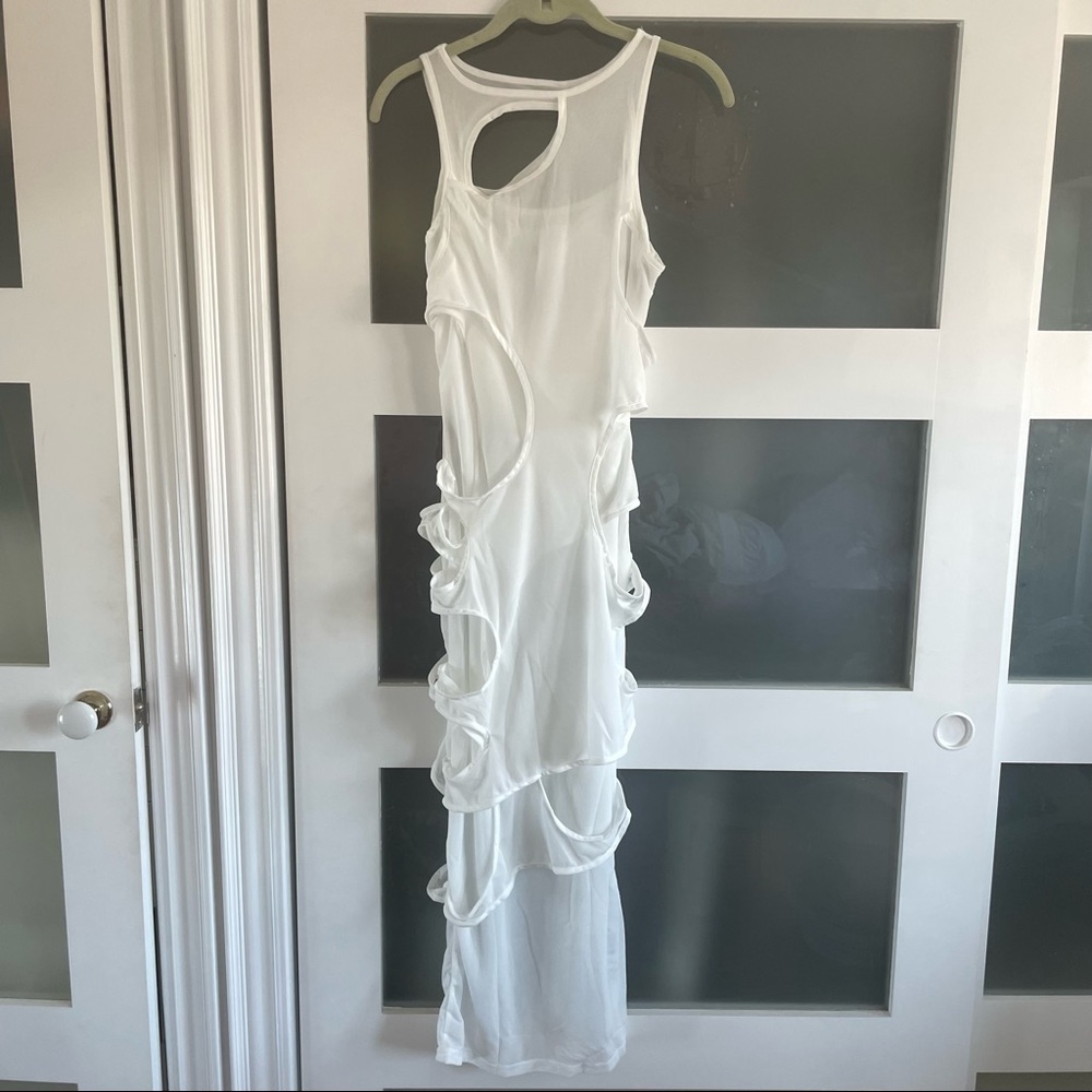 Vintage style white long maxi dress - Picture 5 of 8